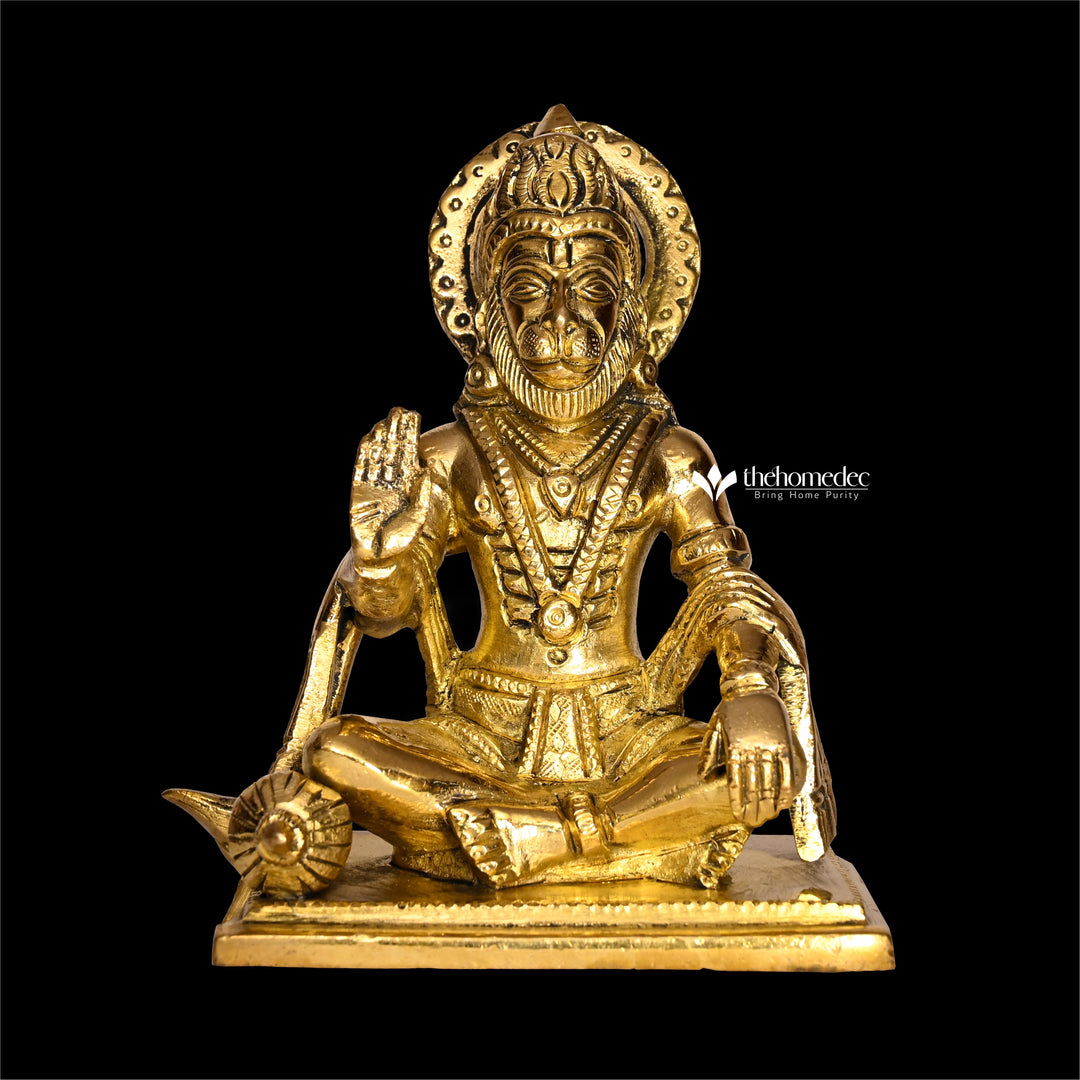 Ashta Dhatu Hanuman Ji Pure Brass Idol
