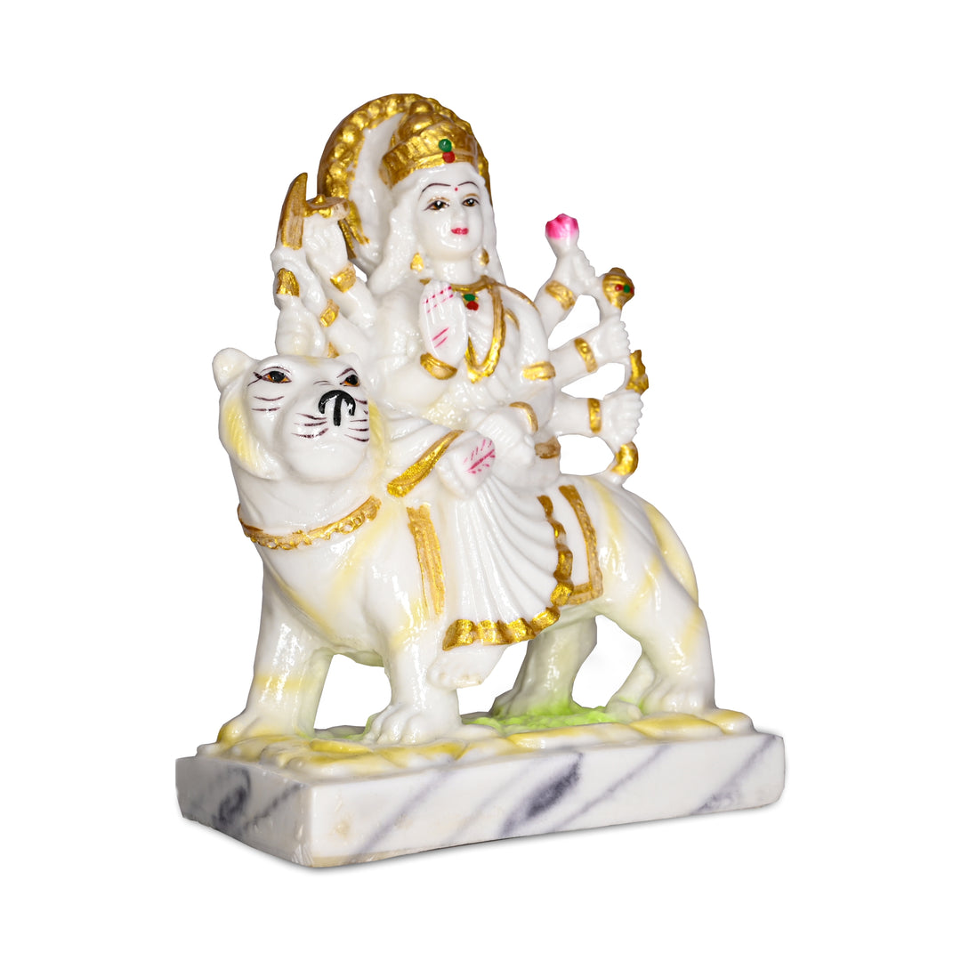 White Marble Maa Durga Devi Idol