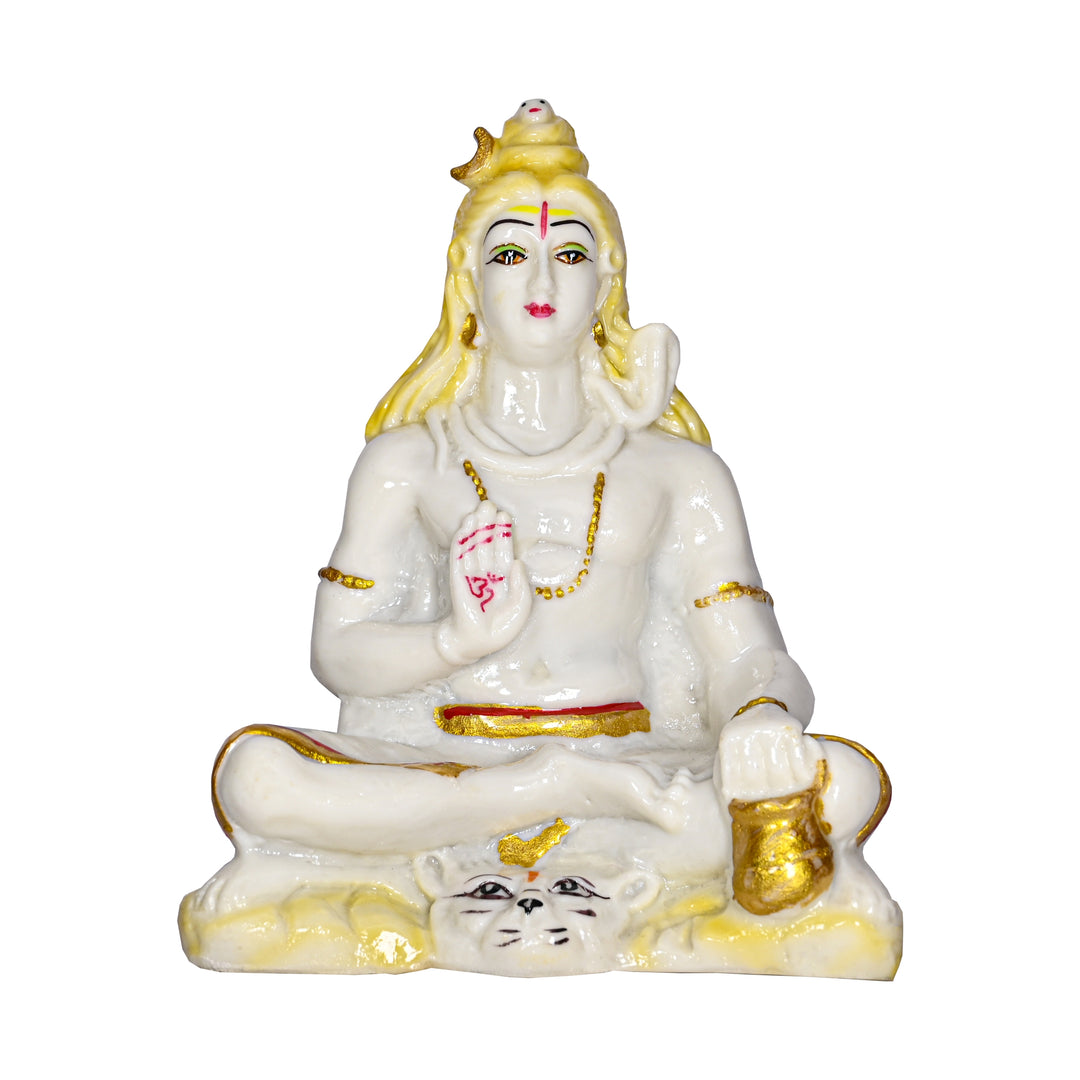 Handcrafted Lord Shiva Statue Marble Dust