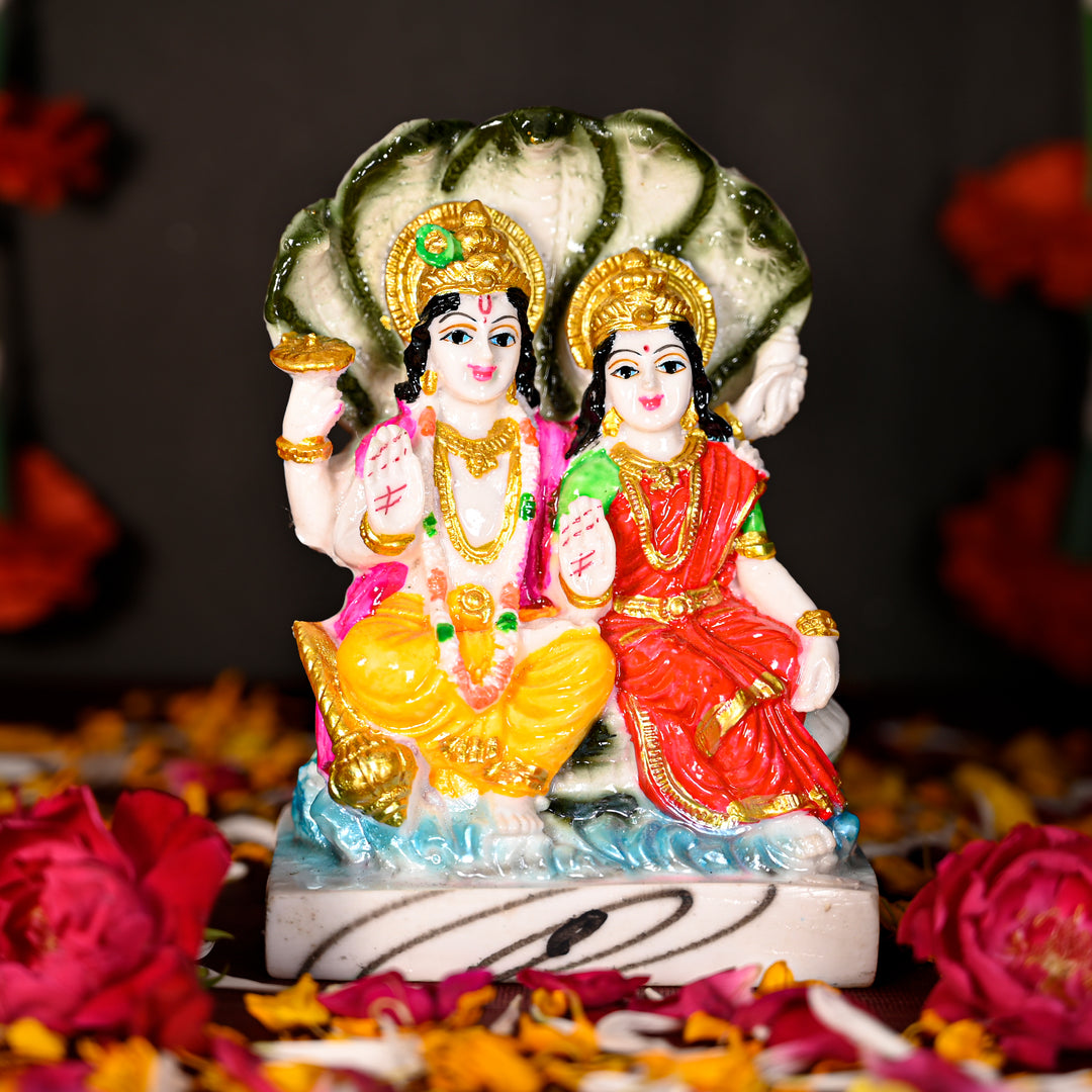 Lord Vishnu Ji & Laxmi Ji Marble Idol