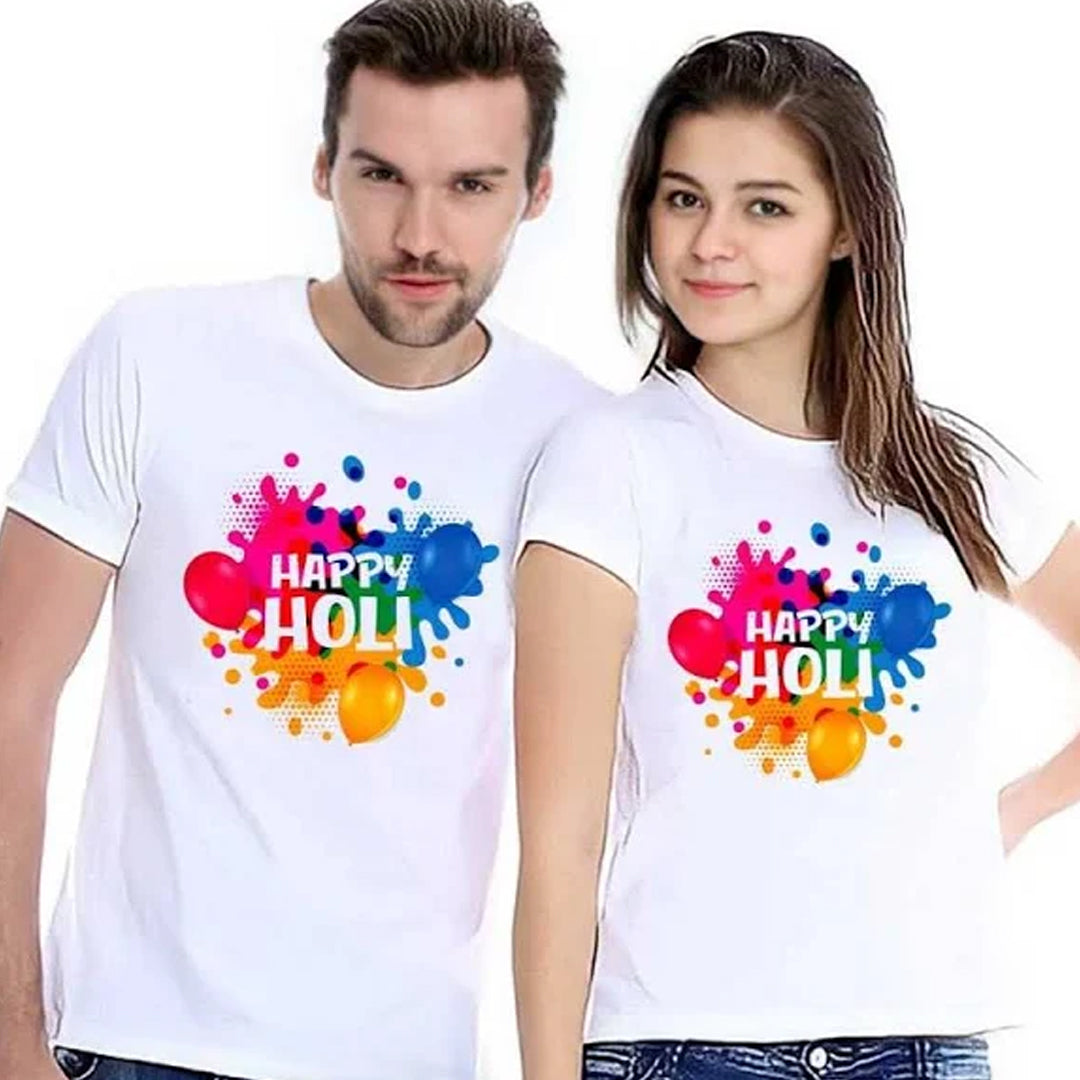Holi T-shirts for Men & Women (Pack of 2)
